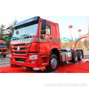Red 40 Ton 6x4 Prime Mover Trailer Truck Diesel 336HP , EUR